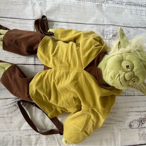 Yoda Plush Backpack in Green and Brown